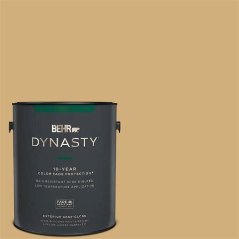 BEHR DYNASTY 1 Gal PPU6 15 Romanesque Gold Semi Gloss Enamel Exterior