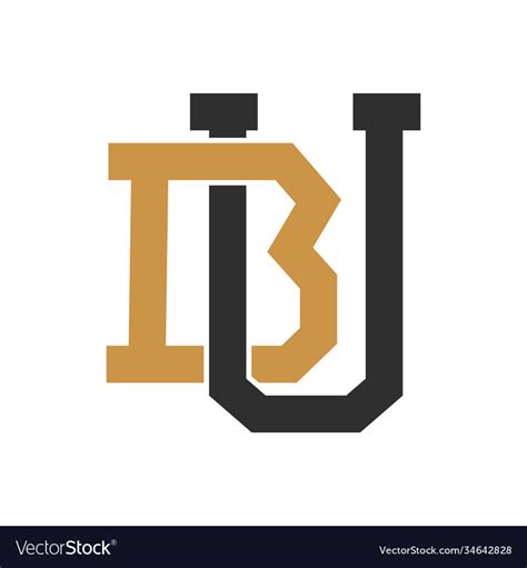 Initial Letter Ub Logo Or Bu Design Royalty Free Vector