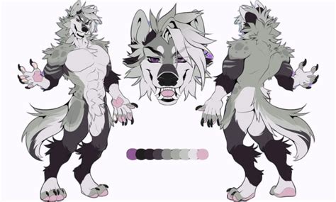 Draw Custom Furry Reference Sheet Character Reference Sheet Fursona