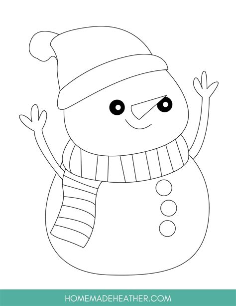 Free printable snowman coloring pages – Artofit