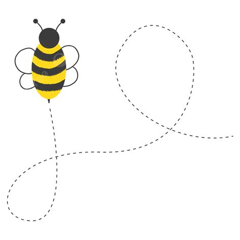 Flight Path Png Transparent Bee Flight Path Dotted Cute Bee Flight