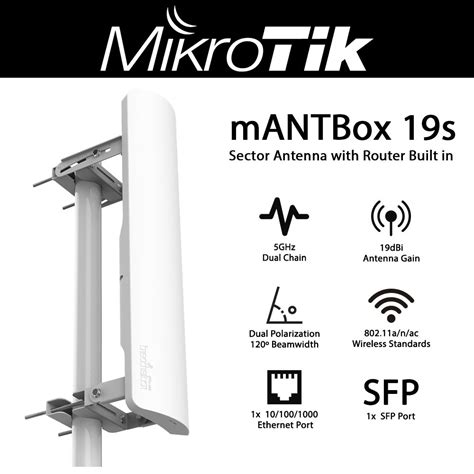 MikroTik RB921GS 5HPacD 19S 5GHz MANTBox 19dBi Sector 802 11ac