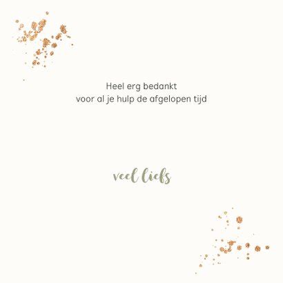 Bedankkaartjes Bloemen In Goud Look Met Kaartje2go