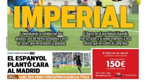 PORTADA Sport El Espanyol plantó cara al Madrid