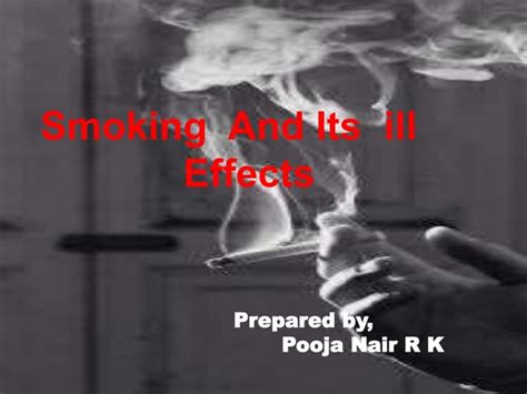 Smoking And Its Ill Effects Ppt