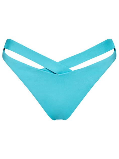 Seafolly D Od Bikini V Band High Cut Niebieski Modivo Pl