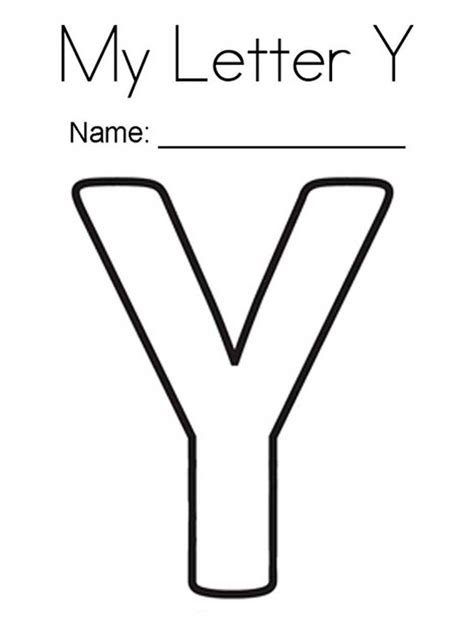 Letter Y Coloring Pages