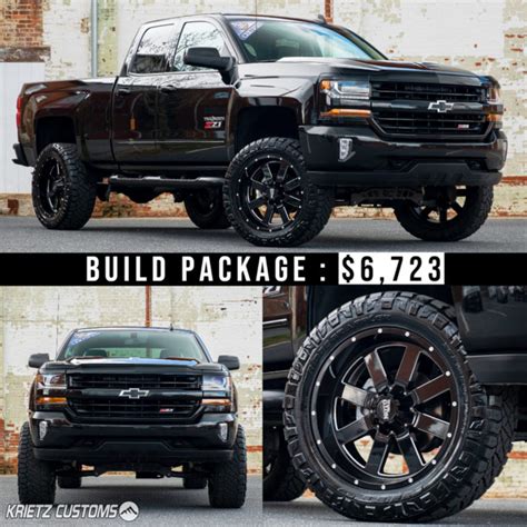 Lifted Chevy Silverado With X Moto Metal And Inch