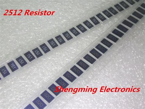 100pcs 2512 SMD 1W Chip Resistor Resistors 0 Ohm 10M Ohm 0R 10R 100R