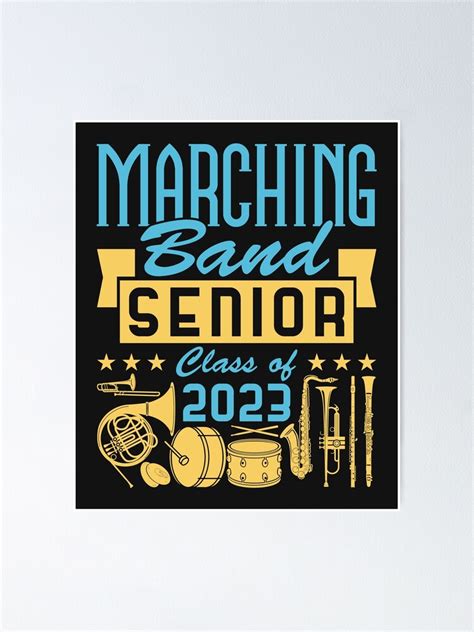 Marching Band Senior 2023 Poster For Sale By Jaygo Redbubble