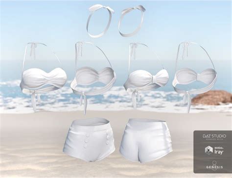 High Waist Pinup Bikini For Genesis 8 Female S 3d Models For Daz Studio And Poser