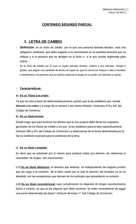 Temas De Derecho Mercantil Ii Marzo Del Contenido Segundo