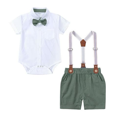 dmqupv Boys Clothes Baby Boys Cotton Summer Gentlemen Outfits Twin ...