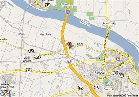 Map of Comfort Inn Paducah, Paducah