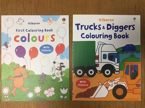 Brand New 1 First Colouring Book Colours 2 Trucks And Diggers Coloring Book 2 Books In 1