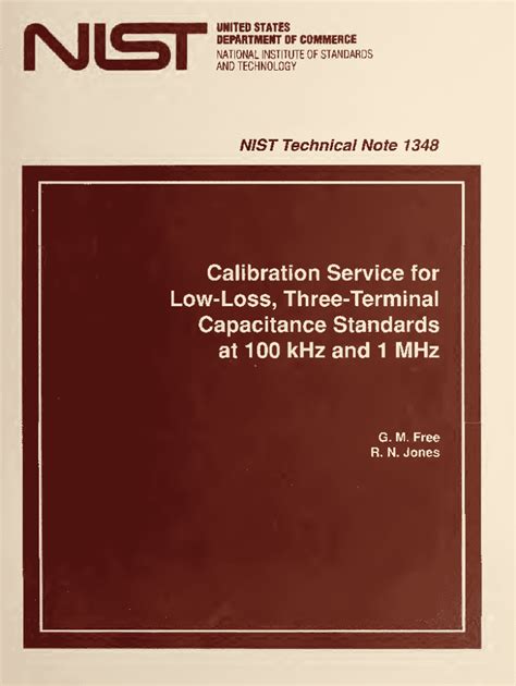 Fillable Online Nvlpubs Nist Calibration Service For Low Loss Three