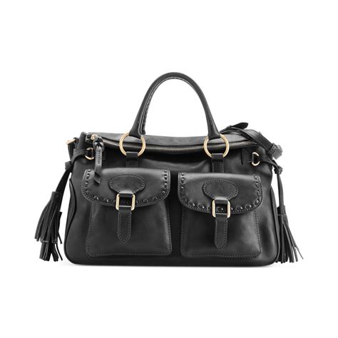 Dooney & Bourke Florentine Pocket Satchel in Black (BLACK/BLACK) | Lyst