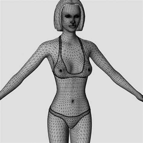 3d Obj Sexy Human Female Bikini