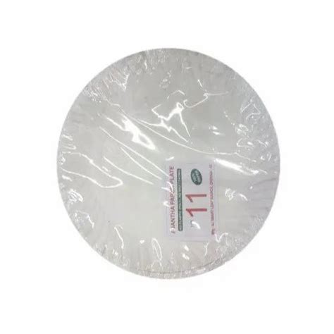 White Plain Inch Disposable Round Paper Plate For Event And Party