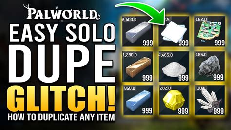 Palworld Solo Duplication Glitch How To Duplicate Any Item