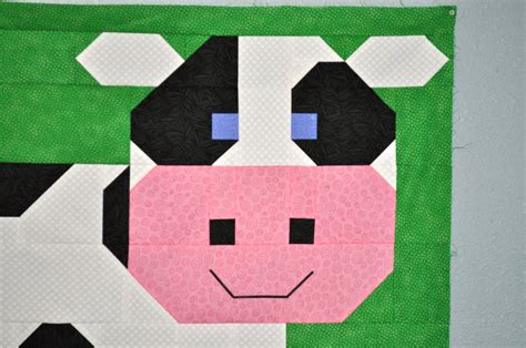 Cow Quilt Pattern In Multiple Sizes Pdf Etsy