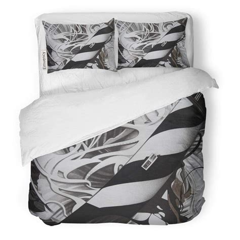 Fmshpon Piece Bedding Set Arch Digital Fresco Pirate Ship Garden Boat