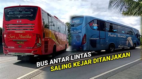 Di Tanjakan Cakat Lintas Sumatera Melintas Kencang Bus Antar Lintas