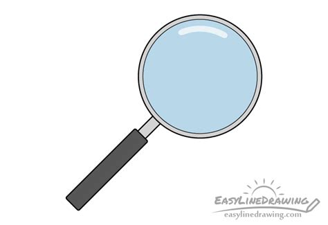 How To Draw A Magnifying Glass Step By Step Easylinedrawing