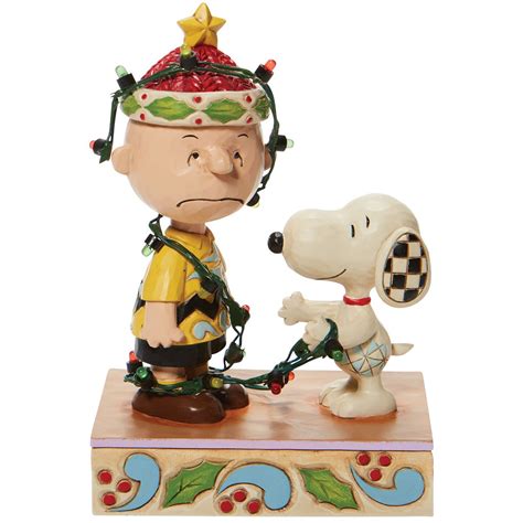 Peanuts Charlie Brown Tangled Lights Oh Brother By Jim Shore Statue