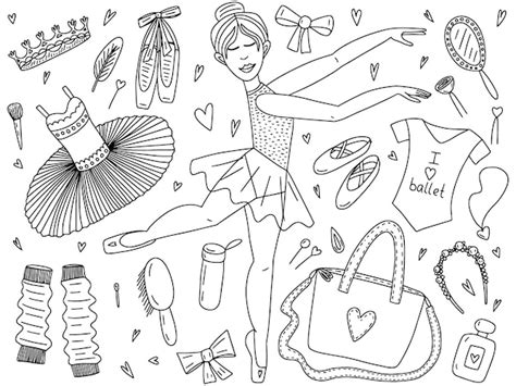 Premium Vector Hand Drawn Ballet Vector Set Set Of Ballet Dancer