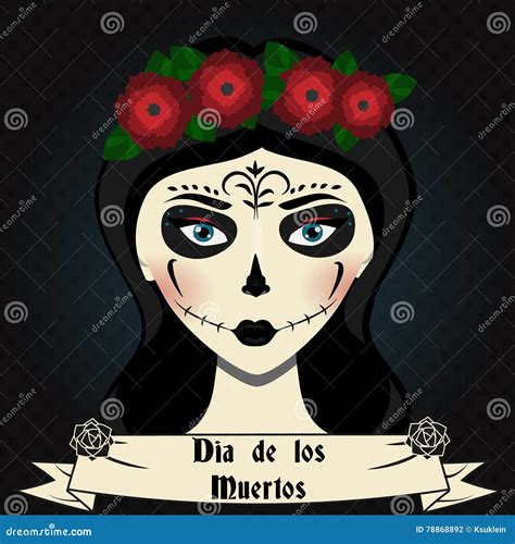 Calavera Muerte Mexicana Dia De Los Silhouette Royalty Free