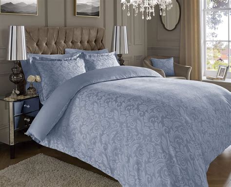 Luxury Tc Thread Count Jacquard Duvet Cover Set Super Soft Cotton