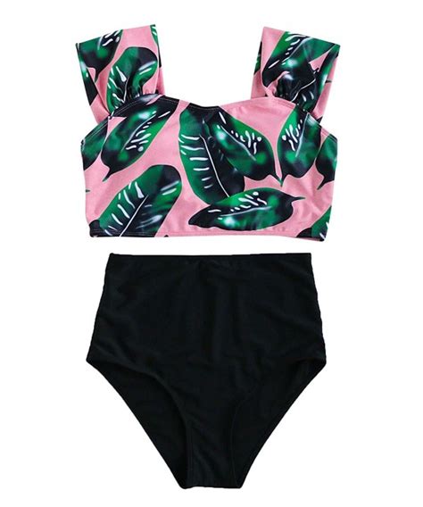 Womens Strapless Slit Bandeau Bikini Sets Padded Swimsuit Pieces Orange Ck Xm Q