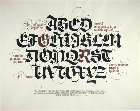 Fraktur Calligraphy Alphabet