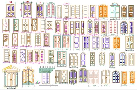 Main Door Autocad Blocks And Design Cadbull