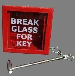 metal red emergency break glass key box  fire safety  rs