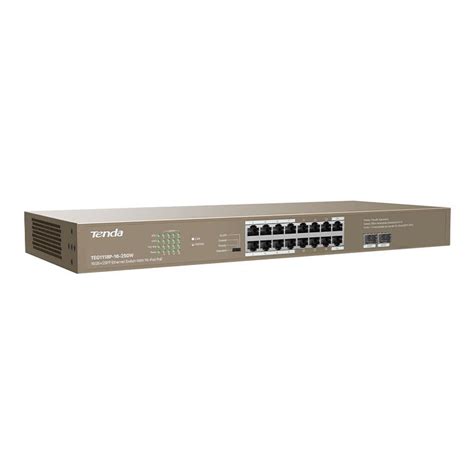 Tenda TEG1118P 16 250W 16 Port Gigabit Ethernet Switch With 16 Port PoE