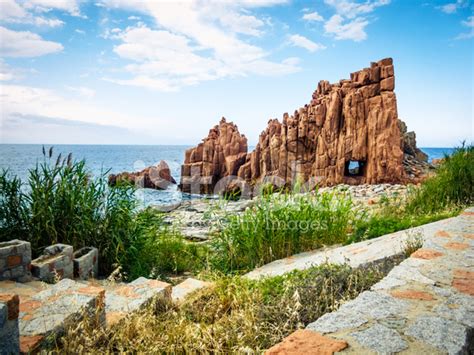 Foto De Stock Arbatax Rojo Rocas Cerde A Italia Libre De Derechos