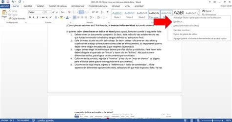 Gu A Para Crear Un Ndice En Word Paso A Paso