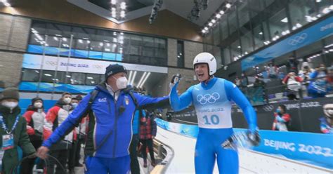 Dominik Fischnaller Bronzo Olimpico Nel Canale Di Ghiaccio Di Yanqing