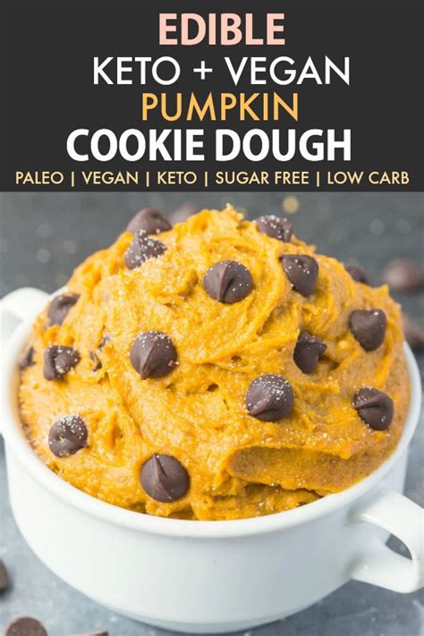 Healthy Paleo Vegan Pumpkin Cookie Dough Keto Sugar Free Edible