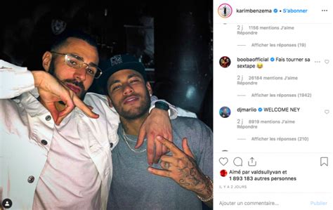 Karim Benzema pose avec Neymar en vacances le commentaire déplacé de