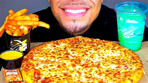 Asmr Domino S Pizza Mukbang Eating Taco Bell Nacho Cheese Fries No