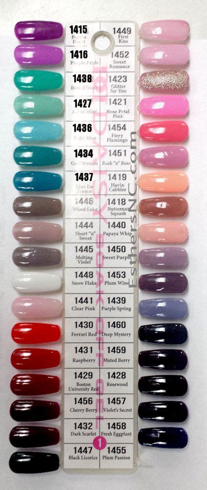 Gel Nail Color Chart Ponasa