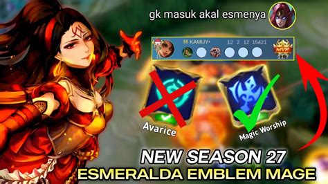 ESMERALDA SEASON 27 SET BUILD DAN EMBLEM TERBARU 2023 MOBILE LEGENDS