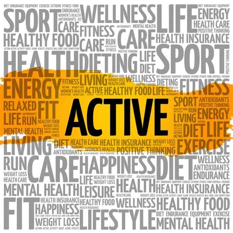 ACTIVE Word Cloud Fitness Stock Vector By Dizanna 96626008