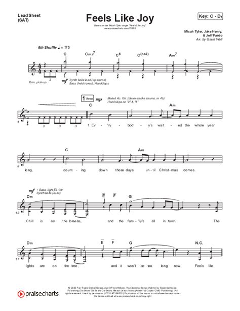 Feels Like Joy Sheet Music Pdf Micah Tyler Praisecharts