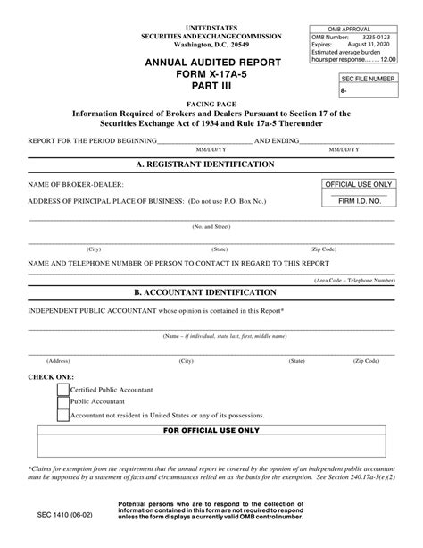 Sec Form Id Fillable Printable Forms Free Online