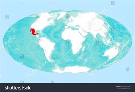 Mexico On World Map Mexico Highlighted Stock Illustration 1793619031 ...