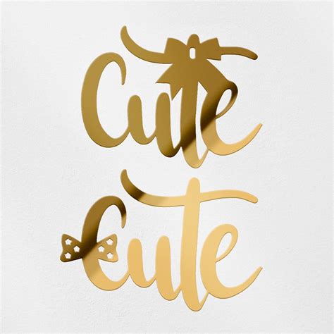 Transparent Decal Stickers Of Cute Metallic Gold Premium Waterproof